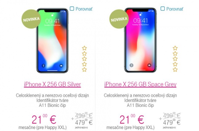 Telekom zaradil do ponuky iPhone X v štyroch verziách