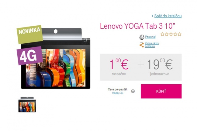 Lenovo P1m a YOGA Tab 3 v ponuke Telekomu