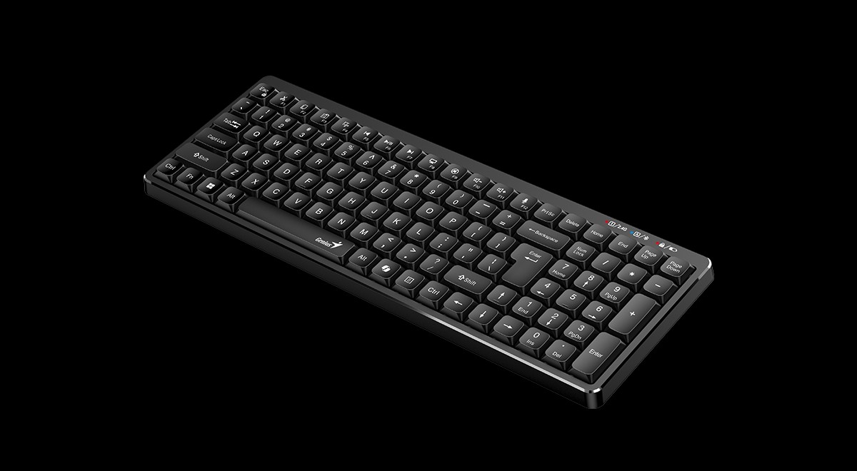 Genius uvádza LuxeMate Q7100BT — bezdrôtovú klávesnicu s retro klávesmi a AI tlačidlom